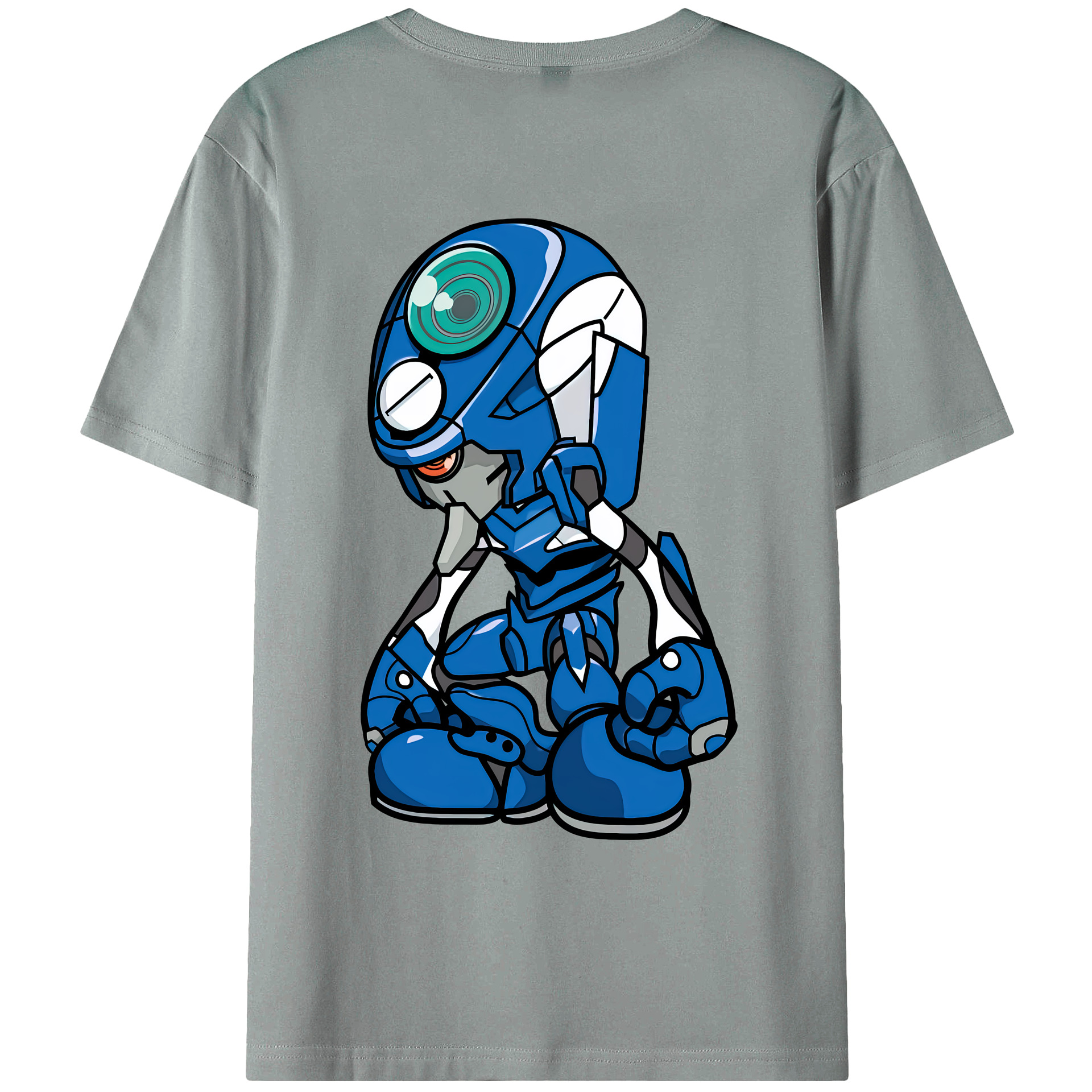 （画像用） EVA 新世紀エヴァンゲリオン 綿100％ メンズ半袖Tシャツ（バックプリント） 通気性